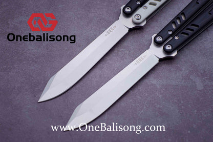 Baliplus BRS REP CLONE Balisong TC4 Titanium Alloy+G10 Patch Bushings Sandwich Structure 9cr18