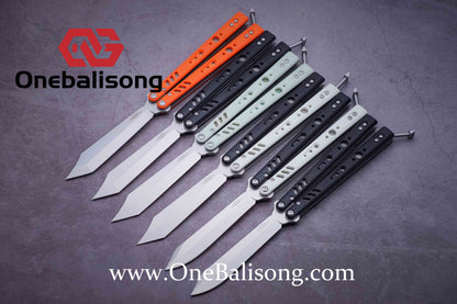 Baliplus BRS REP CLONE Balisong TC4 Titanium Alloy+G10 Patch Bushings Sandwich Structure 9cr18