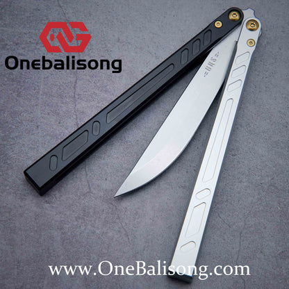 Baliplus 7075 BB Balisong Clone Seven Aluminum Alloy Stainless Steel Live/Fake Blade Bushing