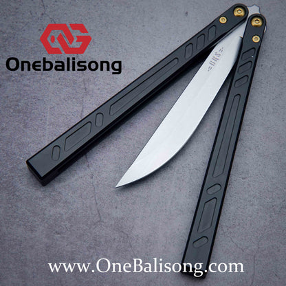 Baliplus 7075 BB Balisong Clone Seven Aluminum Alloy Stainless Steel Live/Fake Blade Bushing