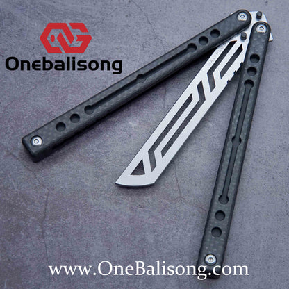 Baliplus Nautilus V1 Balisong Clone Aluminum Alloy G10 Patch Handle Stainless Steel Blade Bushing