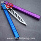 Theone Aluminum Falcon Balisong Clone Aluminum alloy-handle stainless steel blade bushings