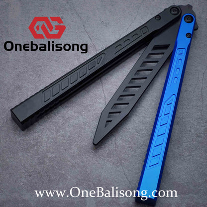 Theone Aluminum Falcon Balisong Clone Aluminum alloy-handle stainless steel blade bushings