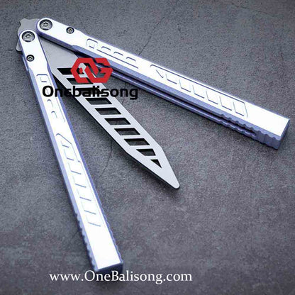Theone Aluminum Falcon Balisong Clone Aluminum alloy-handle stainless steel blade bushings