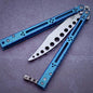 theone HOM bas Balisong clone Titanium alloy-handle stainless steel blade bushings Sandwich structure